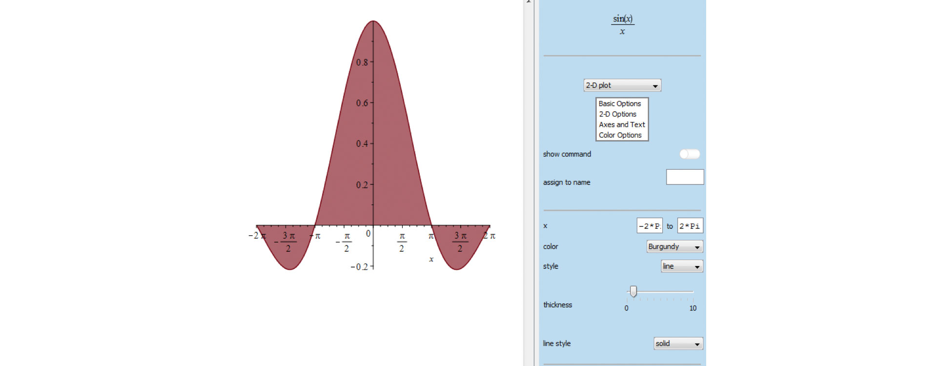 Maple 2017: Interactive Plot Builder