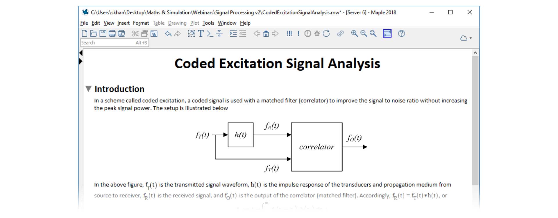 Capture calculations and documentation in Maple