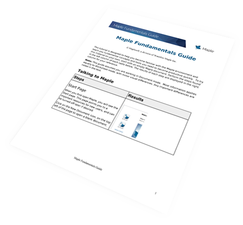 Maple Quick Start PDF