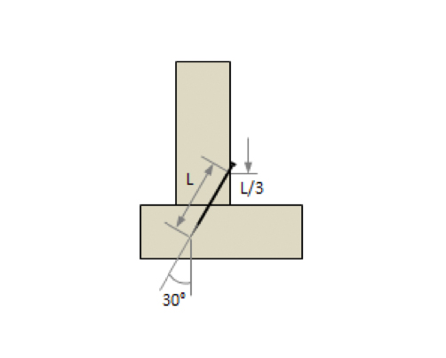 Toe-Nail Connection Design (NDS 2018)