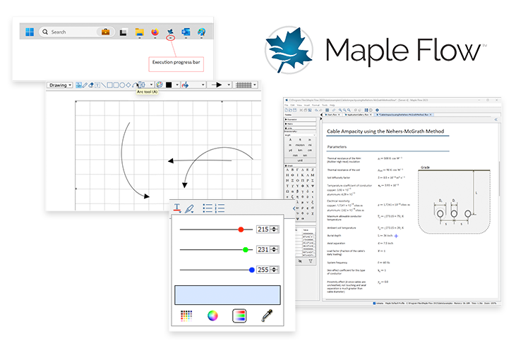 screenshots of MapleFlow