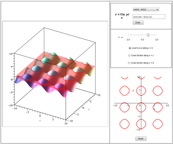 Interactive math applications for students