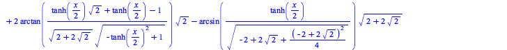 `+`(`-`(`/`(`*`(`/`(1, 2), `*`(`^`(`+`(`-`(`/`(`*`(`+`(tanh(`+`(`*`(`/`(1, 2), `*`(x)))), 1)), `*`(`+`(tanh(`+`(`*`(`/`(1, 2), `*`(x)))), `-`(1)))))), `/`(1, 2)), `*`(`+`(tanh(`+`(`*`(`/`(1, 2), `*`(x...