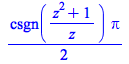 `+`(`*`(`/`(1, 2), `*`(csgn(`/`(`*`(`+`(`*`(`^`(z, 2)), 1)), `*`(z))), `*`(Pi))))