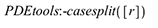 PDEtools:-casesplit([`*`(diff(diff(xi(x, y), y), y), `*`(`^`(`+`(`*`(`^`(x, 4)), y), 2))), `+`(`*`(diff(diff(eta(x, y), y), y), `*`(`^`(`+`(`*`(`^`(x, 4)), y), 2))), `-`(`*`(2, `*`(diff(diff(xi(x, y),...