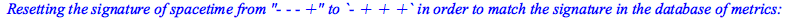 `Resetting the signature of spacetime from 