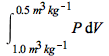 int(P, V = `+`(`/`(`*`(1.0, `*`(`^`(m, 3))), `*`(kg))) .. `+`(`/`(`*`(.5, `*`(`^`(m, 3))), `*`(kg))))