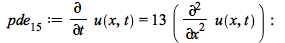 pde__15 := diff(u(x, t), t) = `+`(`*`(13, `*`(diff(u(x, t), x, x)))); -1