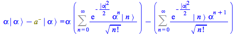 Typesetting:-mprintslash([`+`(`*`(alpha, `*`(Physics:-Ket(`#msup(mi(