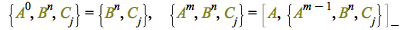 {C[j], `^`(B, n), `^`(A, 0)} = {C[j], `^`(B, n)}, {C[j], `^`(A, m), `^`(B, n)} = %Commutator(A, {`^`(A, `-`(m, 1)), `^`(B, n), `^`(C[j], k)})