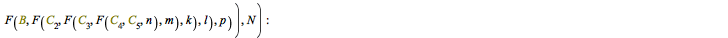 H := unapply(`+`(sum(`/`(`*`(`^`(lambda, n), `*`(F(A, B, n))), `*`(factorial(n))), n = N), `*`(2, `*`(lambda, `*`(sum(`/`(`*`(`^`(lambda, `+`(n, m)), `*`(F(A, F(B, C[2], n), m))), `*`(factorial(n), `*...