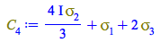 Typesetting:-mprintslash([C[4] := `+`(`*`(`*`(`/`(4, 3), `*`(I)), `*`(Physics:-Psigma[2])), Physics:-Psigma[1], `*`(2, `*`(Physics:-Psigma[3])))], [`+`(`*`(`*`(`/`(4, 3), `*`(I)), `*`(Physics:-Psigma[...