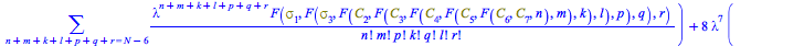 Typesetting:-mprintslash([H := proc (N) options operator, arrow; `+`(sum(`/`(`*`(`^`(lambda, n), `*`(F(Physics:-Psigma[1], Physics:-Psigma[3], n))), `*`(factorial(n))), n = N), `*`(2, `*`(lambda, `*`(...