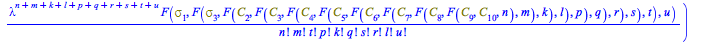 Typesetting:-mprintslash([H := proc (N) options operator, arrow; `+`(sum(`/`(`*`(`^`(lambda, n), `*`(F(Physics:-Psigma[1], Physics:-Psigma[3], n))), `*`(factorial(n))), n = N), `*`(2, `*`(lambda, `*`(...