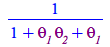 Typesetting:-mprintslash([Physics:-`^`(`+`(1, Physics:-`*`(theta__1, theta__2), theta__1), -1)], [Physics:-`^`(`+`(1, Physics:-`*`(theta__1, theta__2), theta__1), -1)])