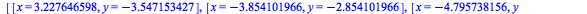 [[x = 3.227646598, y = -3.547153427], [x = -3.854101966, y = -2.854101966], [x = -4.795738156, y = -0.2992556510e-1], [x = 4.307755905, y = 2.107899206], [x = 2.854101966, y = 3.854101966], [x = -1.73...