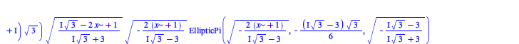 `+`(`/`(`*`(3912488, `*`(`^`(`*`(`+`(`*`(`^`(x, 3)), 1), `*`(`^`(`+`(`-`(x), `-`(1), `*`(`^`(3, `/`(1, 2)))), 2))), `/`(1, 2)), `*`(`+`(`*`(`^`(`/`(`*`(`+`(`*`(I, `*`(`^`(3, `/`(1, 2)))), `*`(2, `*`(x...