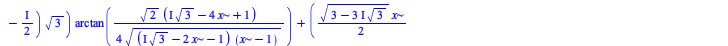 `+`(`/`(`*`(4, `*`(`^`(2, `/`(1, 2)), `*`(`+`(`*`(`+`(`*`(`+`(`*`(I, `*`(x)), `*`(2, `*`(I))), `*`(`^`(3, `/`(1, 2)))), `-`(`*`(3, `*`(x)))), `*`(ln(`/`(`*`(`+`(`*`(`*`(2, `*`(I)), `*`(`^`(`+`(3, `-`(...