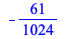 -`/`(61, 1024)