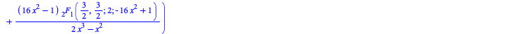 y(x) = `+`(`*`(_C1, `*`(`+`(`-`(`/`(`*`(`+`(`*`(4, `*`(x)), 1), `*`(hypergeom([`/`(1, 2), `/`(1, 2)], [1], `+`(`*`(16, `*`(`^`(x, 2))))))), `*`(`+`(`*`(2, `*`(x)), `-`(1)), `*`(`^`(x, 2))))), `/`(`*`(...