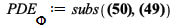 `PDE__Φ` := subs(u[x, y] = u[x], `+`(diff(Phi(x, y, u, u[x], u[y]), x), `*`(diff(Phi(x, y, u, u[x], u[y]), u), `*`(u[x])), `*`(diff(Phi(x, y, u, u[x], u[y]), u[x]), `*`(u[x, x])), `*`(diff(Phi(x, ...