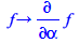 proc (f) options operator, arrow; diff(f, alpha) end proc