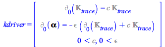 kdriver = rtable(1 .. 3, [%d_[0](%ExtrinsicCurvature[trace]) = `*`(%c, `*`(%ExtrinsicCurvature[trace])), %d_[0](Lapse) = `+`(`-`(`*`(%epsilon, `*`(`+`(%d_[0](%ExtrinsicCurvature[trace]), `*`(%c, `*`(%...