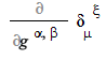 %diff(g_[mu, `~xi`], g_[`~alpha`, `~beta`]); 