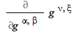 %diff(g_[`~nu`, `~xi`], g_[`~alpha`, `~beta`]); 