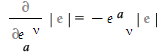 %diff(%e_[determinant], e_[a, `~nu`]) = `+`(`-`(`*`(`𝔢`[`~a`, nu], `*`(%e_[determinant])))); 