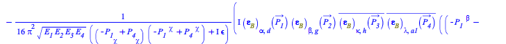Typesetting:-mprintslash([`+`(`/`(`*`(`*`(`/`(1, 8), `*`(I)), `*`(Physics:-FeynmanDiagrams:-PolarizationVector[B][alpha, d](P__1_), `*`(Physics:-FeynmanDiagrams:-PolarizationVector[B][beta, g](P__2_),...