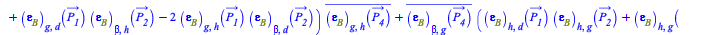 Typesetting:-mprintslash([`+`(`/`(`*`(`*`(`/`(1, 8), `*`(I)), `*`(Dirac(`+`(`-`(P__3[sigma]), `-`(P__4[sigma]), P__1[sigma], P__2[sigma])), `*`(`^`(q, 2), `*`(`+`(`*`(`+`(P__1[`~kappa`], P__2[`~kappa`...