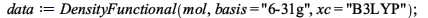 data := DensityFunctional(mol, basis = 