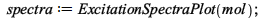 spectra := ExcitationSpectraPlot(mol); 1