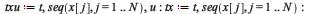 N := 3; -1; txu := t, seq(x[j], j = 1 .. N), u; -1; tx := t, seq(x[j], j = 1 .. N); -1; a := proc (t) options operator, arrow; 0 end proc; -1; b := proc (t) options operator, arrow; 0 end proc; -1; c ...