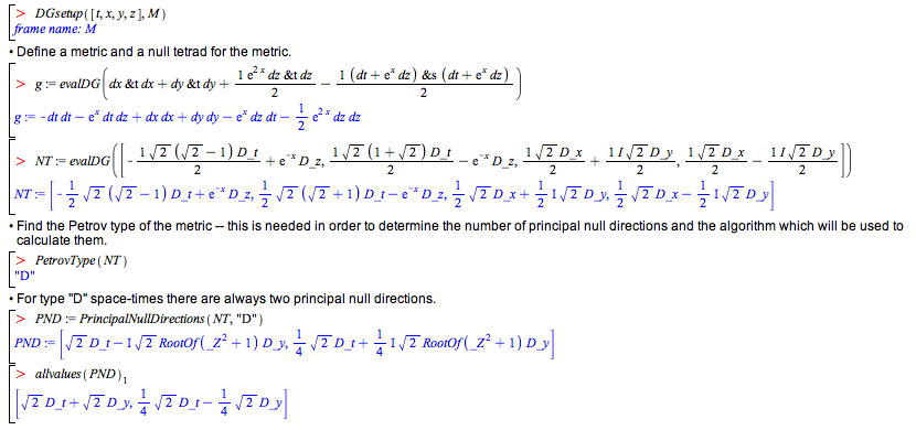 Principal Null Directions