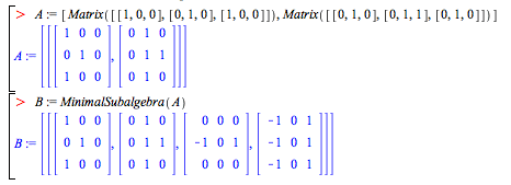 Minimal Subalgebras of Matrices