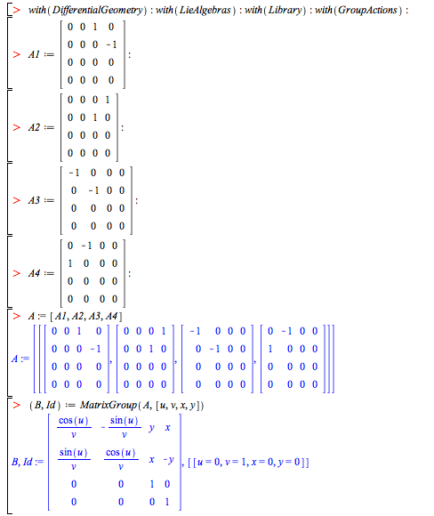 Matrix groups