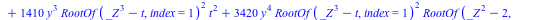 `+`(`*`(21204, `*`(`^`(x, 3), `*`(y, `*`(t)))), `*`(1462, `*`(`^`(y, 3), `*`(RootOf(`+`(`*`(`^`(_Z, 2)), `-`(2)), index = 1), `*`(x, `*`(`^`(RootOf(`+`(`*`(`^`(_Z, 3)), `-`(t)), index = 1), 2), `*`(t)...