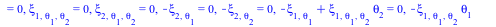 {Eta[theta[1]] = 0, Eta[theta[1], theta[2]] = 0, Eta[x, y, theta[2]] = 0, Xi[1, theta[1]] = `+`(`-`(`*`(theta[1], `*`(xi[1, x, theta[1]]))), `-`(`*`(theta[2], `*`(xi[1, x, theta[2]]))), xi[1, x]), Xi[...