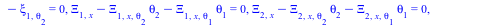 {Eta[theta[1]] = 0, Eta[theta[1], theta[2]] = 0, Eta[x, y, theta[2]] = 0, Xi[1, theta[1]] = `+`(`-`(`*`(theta[1], `*`(xi[1, x, theta[1]]))), `-`(`*`(theta[2], `*`(xi[1, x, theta[2]]))), xi[1, x]), Xi[...