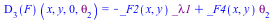 (D[3](F))(x, y, 0, theta[2]) = `+`(`-`(`*`(_F2(x, y), `*`(_lambda1))), `*`(_F4(x, y), `*`(theta[2])))