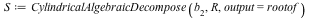 S := CylindricalAlgebraicDecompose(b[2], R, output = rootof)