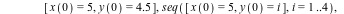 IC[2] := [[x(0) = .5, y(0) = 0], seq([x(0) = i, y(0) = 0], i = 1 .. 5), [x(0) = 0, y(0) = .5], seq([x(0) = 0, y(0) = i], i = 1 .. 5), [x(0) = 4.5, y(0) = 5], seq([x(0) = i, y(0) = 5], i = 1 .. 4), [x(...