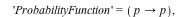 d := Distribution('ProbabilityFunction' = (proc (p) options operator, arrow; p end proc), 'DiscreteValueMap' = (proc (n) options operator, arrow; `^`(2, `+`(`-`(n))) end proc), 'Support' = 1 .. infini...