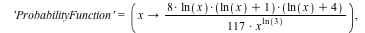 d2 := Distribution('DiscreteValueMap' = (proc (n) options operator, arrow; exp(n) end proc), 'Support' = 0 .. infinity, 'ProbabilityFunction' = (proc (x) options operator, arrow; `+`(`/`(`*`(`/`(8, 11...