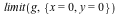 limit(g, {x = 0, y = 0})