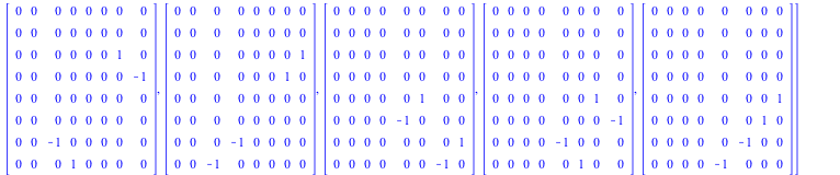 Der := [Matrix(%id = 18446744078088538462), Matrix(%id = 18446744078088538582), Matrix(%id = 18446744078088538702), Matrix(%id = 18446744078088538822), Matrix(%id = 18446744078088538942), Matrix(%id =...