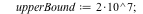 if kernelopts(wordsize) = 32 then upperBound := `+`(`*`(2, `*`(`^`(10, 7)))) else upperBound := `^`(10, 8) end if; -1