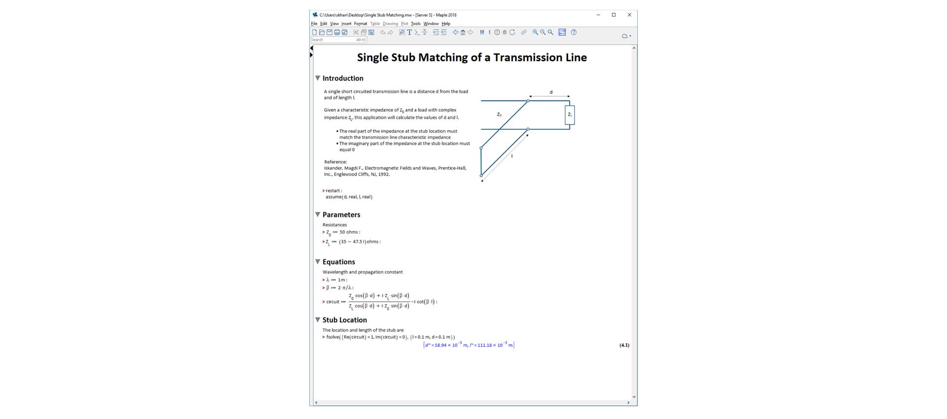 Maple document interface